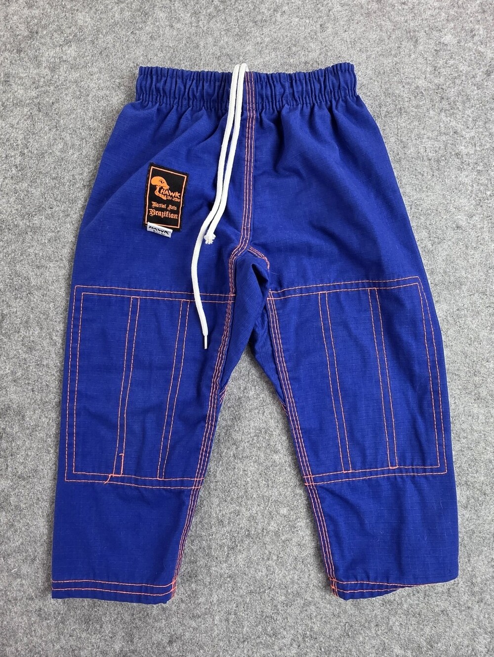 Hawk GI Pants Sz K000 Youth Jiu Jitsu Bjj Brazilian MMA Martial Art Whote Belt